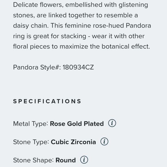 Pandora Rose Gold Dazzling Daisy CZ Ring - Picture 12 of 12